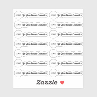 Clear Lip Gloss Tube Logo Label