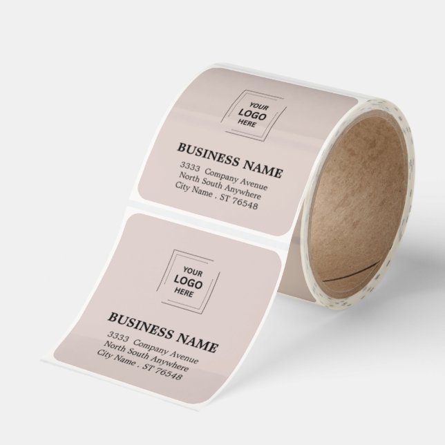 Clear Logo Business Address Label Roll Style (Roll)