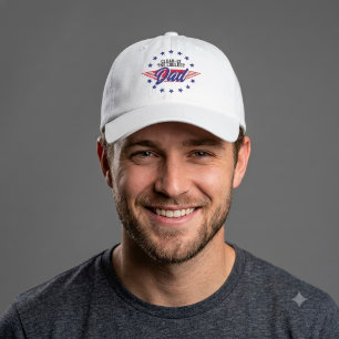 Clear-ly The Coolest Dad American Patriotic Stars Hat