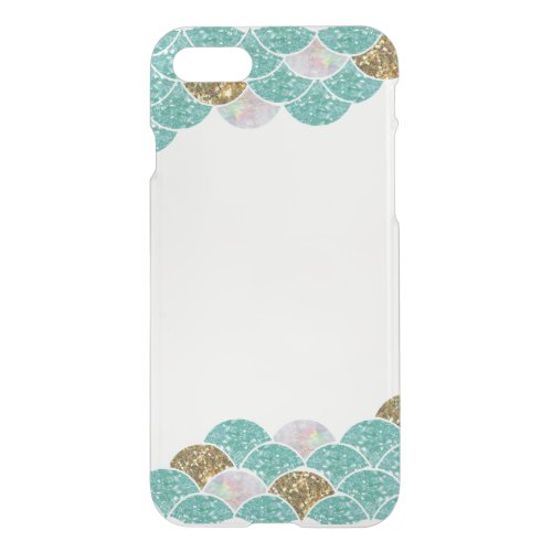 Clear Mermaid scales iPhone case