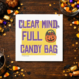 Clear Mind, Full Candy Bag | Halloween Sober Party Napkins