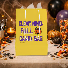 Clear Mind, Full Candy | Halloween Sober Party Medium Gift Bag
