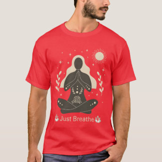 Clear Mind Just Breathe Yoga Quote vintage T-Shirt