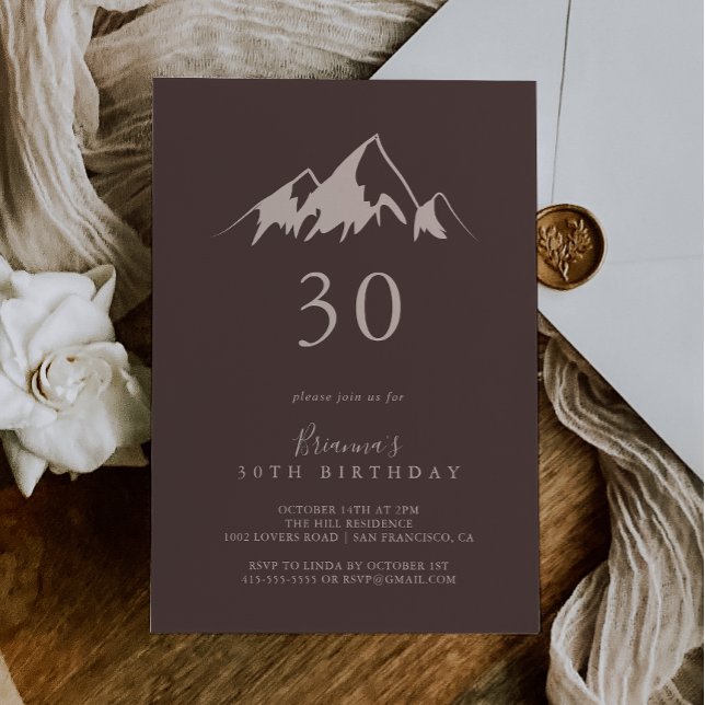 Clear Mountain Country 30th Birthday Party Invitation (Creator Uploaded)