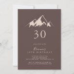 Clear Mountain Country 30th Birthday Party Invitation<br><div class="desc">This clear mountain country 30th birthday party invitation is perfect for a rustic birthday party. The design features an idyllic watercolor beige mountain.</div>