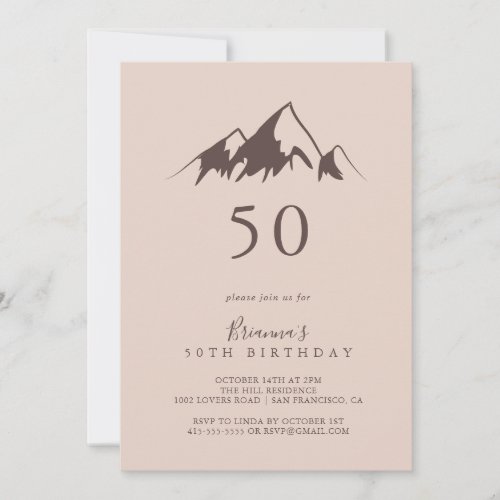 Clear Mountain Country 50th Birthday Party Invitation
