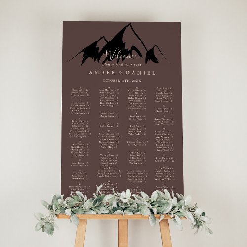 Clear Mountain Country Alphabetical Seating Chart