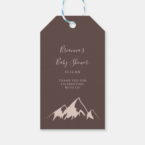 Clear Mountain Country Baby Shower Gift Tags