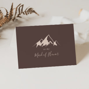 Clear Mountain Country Bridal Party  Letterpress Thank You Card