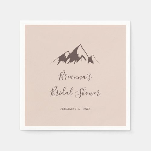 Clear Mountain Country Bridal Shower Napkins
