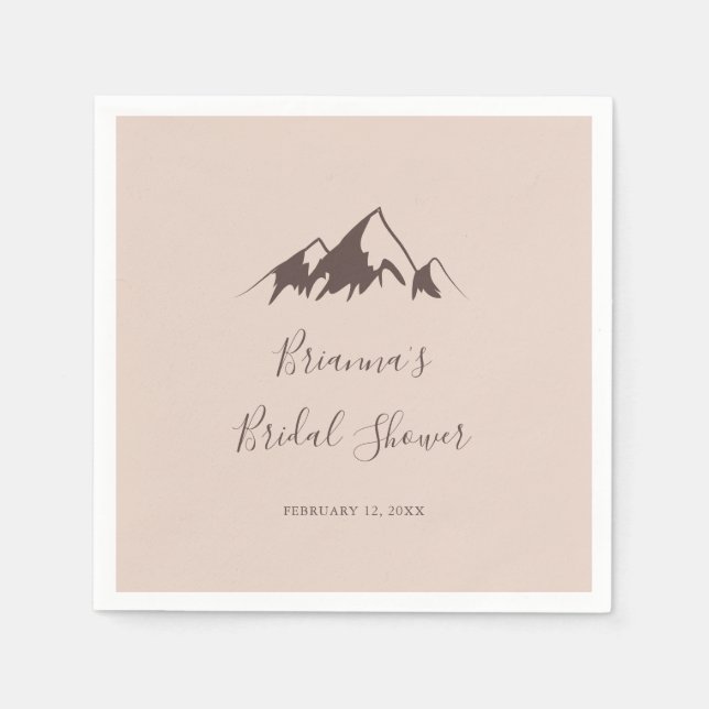 Clear Mountain Country Bridal Shower Napkins (Front)