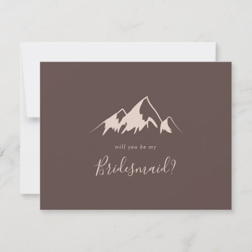 Clear Mountain Country Bridesmaid Proposal Note Card
