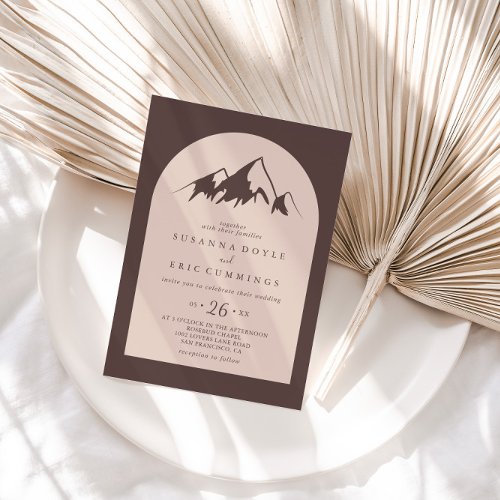 Clear Mountain Country Casual Arch Wedding Invitation