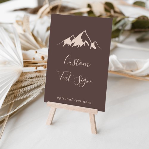 Clear Mountain Country Custom Text Sign