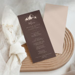 Clear Mountain Country Dinner Menu<br><div class="desc">This clear mountain country dinner menu card is perfect for a rustic wedding. The design features an idyllic watercolor beige mountain.

This menu can be used for a wedding reception,  rehearsal dinner,  bridal shower or any event.</div>
