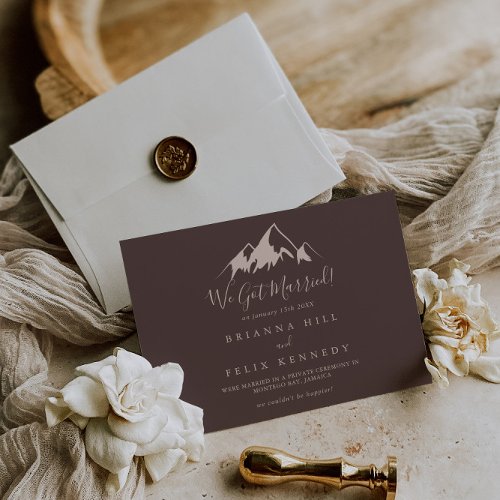 Clear Mountain Country Elopement Announcement