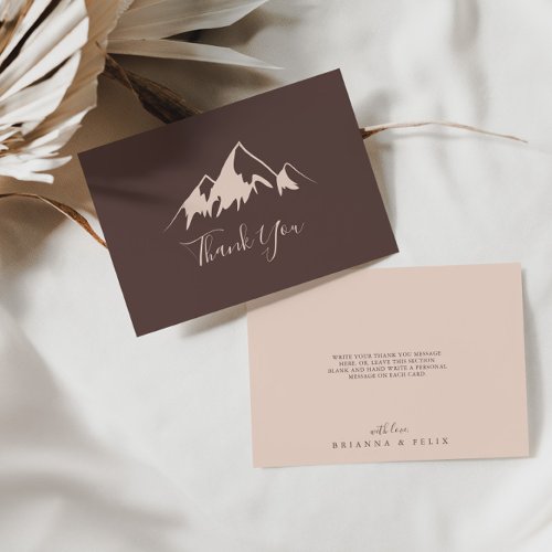 Clear Mountain Country Flat Wedding Thank You Card