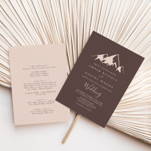 Clear Mountain Country Front & Back Wedding Invitation