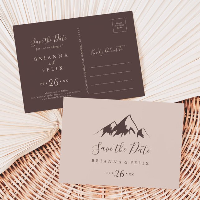 Clear Mountain Country Horizontal Save the Date Postcard (Creator Uploaded)