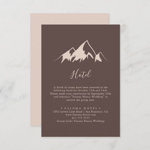 Clear Mountain Country Hotel Enclosure Card