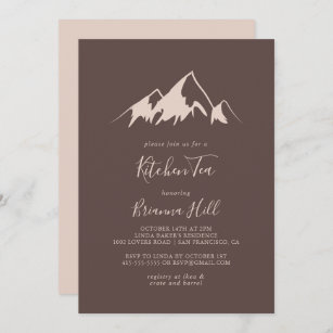 Clear Mountain Country Kitchen Tea Bridal Shower Invitation