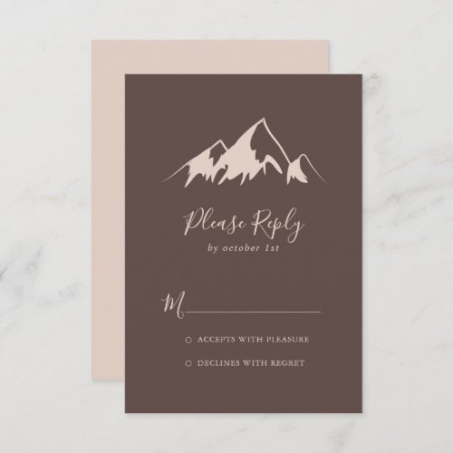 Clear Mountain Country Minimalist RSVP