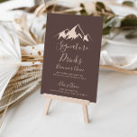 Clear Mountain Country Signature Drinks Sign<br><div class="desc">This clear mountain country signature drinks sign is perfect for a rustic wedding. The design features an idyllic watercolor beige mountain.

Personalize the sign with the names of the bride and groom and their favorite drink choice.</div>
