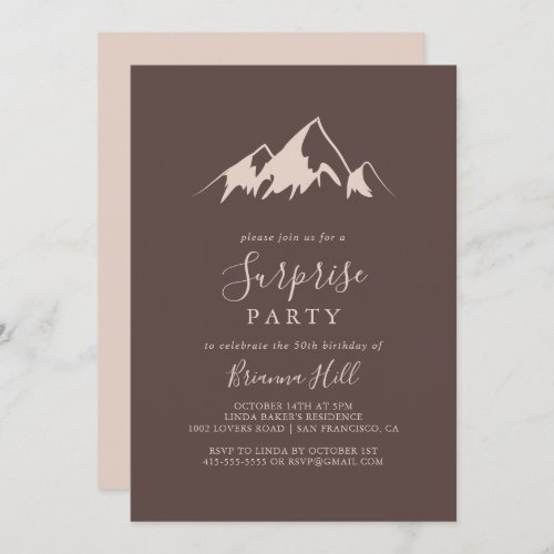 Clear Mountain Country Surprise Party Invitation