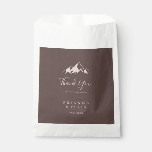 Clear Mountain Country Thank You Wedding Favor Bag