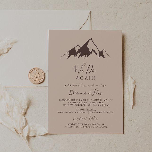 Clear Mountain Country We Do Again Vow Renewal Invitation (Creator Uploaded)