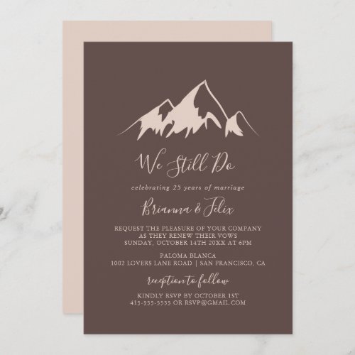 Clear Mountain Country We Still Do Vow Renewal Invitation