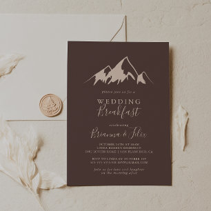 Clear Mountain Country Wedding Breakfast Invitation