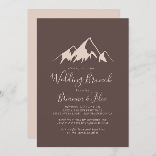 Clear Mountain Country Wedding Brunch Invitation
