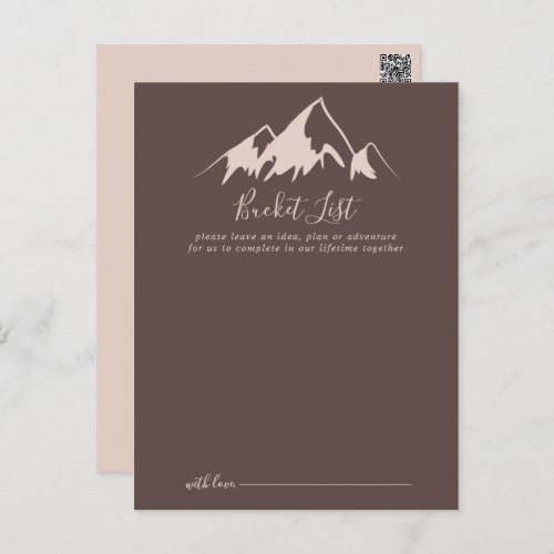 Clear Mountain Country Wedding Bucket List Cards