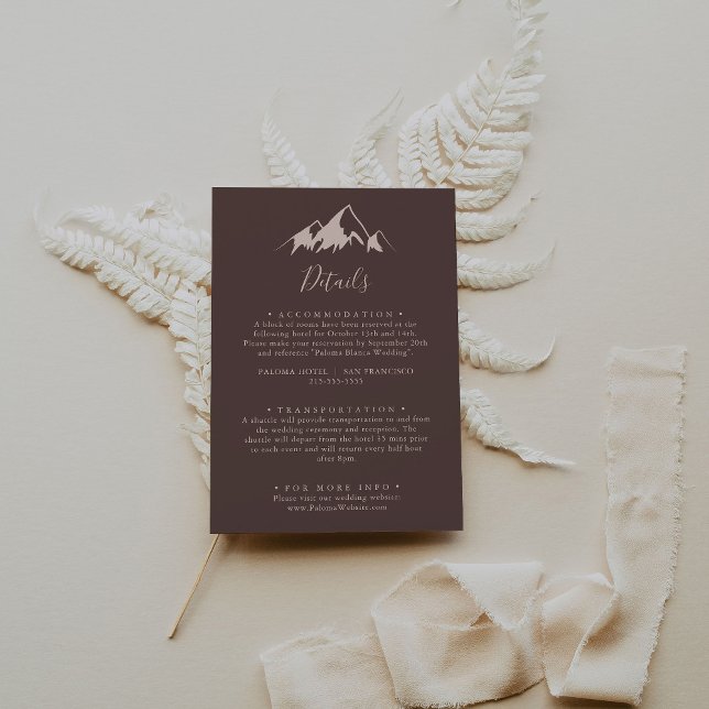 Clear Mountain Country Wedding Details Enclosure Card (Creator Uploaded)