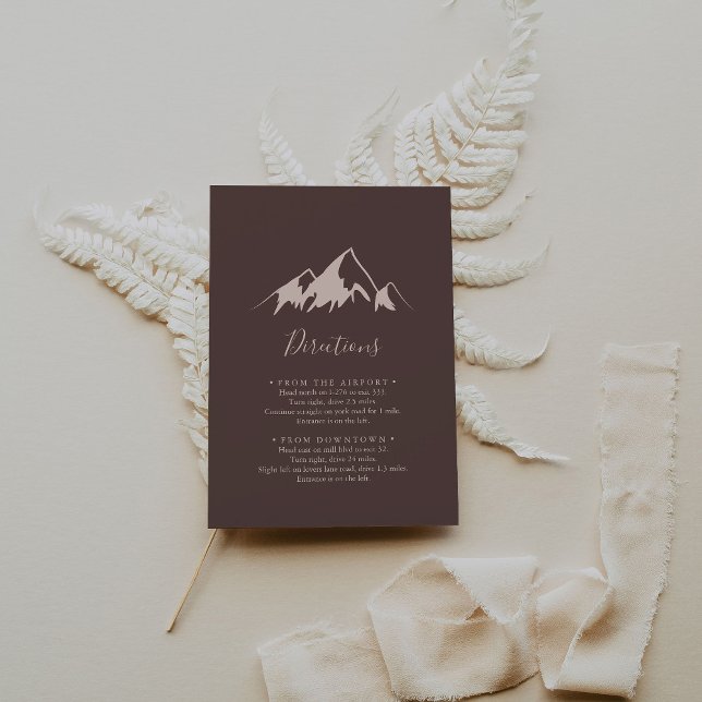 Clear Mountain Country Wedding Directions Enclosure Card (Creator Uploaded)