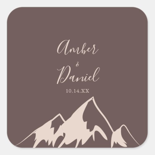 Clear Mountain Country Wedding Envelope Seals