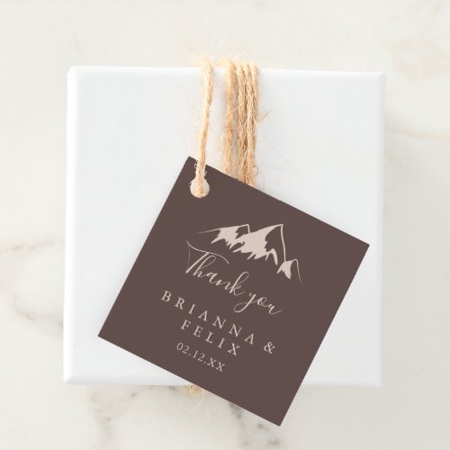 Clear Mountain Country Wedding Favor Tags