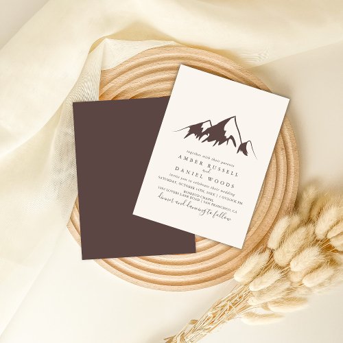 Clear Mountain Country Wedding Invitation