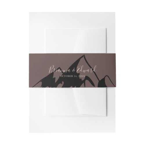 Clear Mountain Country Wedding Invitation Belly Band