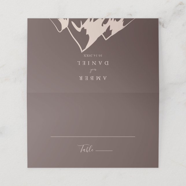 Clear Mountain Country Wedding Place Card (Outside Unfolded)