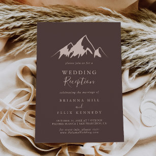 Clear Mountain Country Wedding Reception Invitation