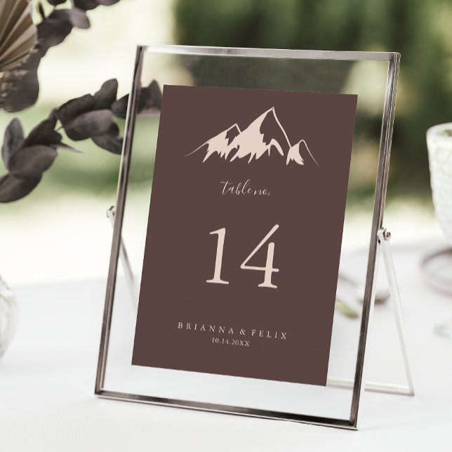 Clear Mountain Country Wedding Table Number (Creator Uploaded)