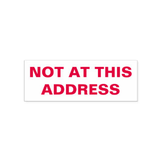 Clear 'Not At This Address' Notification Self-inking Stamp
