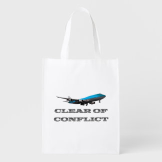 Clear of conflict grocery bag