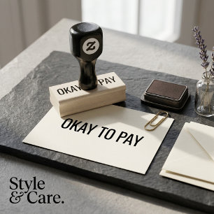 Clear Okay To Pay Rubber Stamp Business Use Design