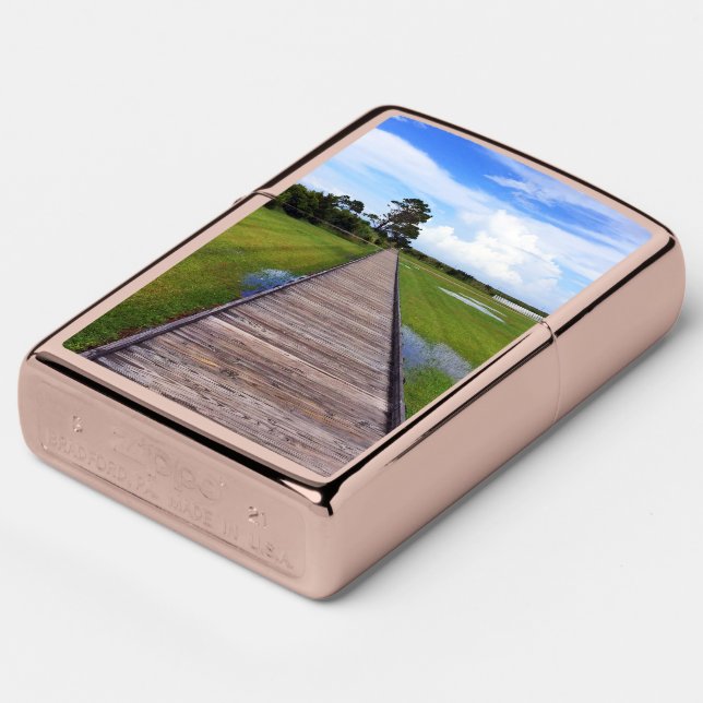 Clear Path Zippo Lighter (Angle)