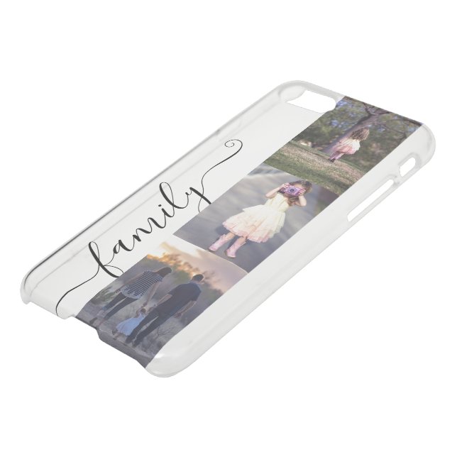 Clear Photo Collage Family Photos Template Uncommon iPhone Case (Bottom)