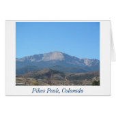 Clear Pikes Peak card (Front Horizontal)