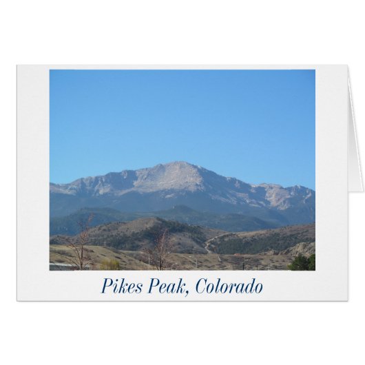 Clear Pikes Peak card (Front Horizontal)